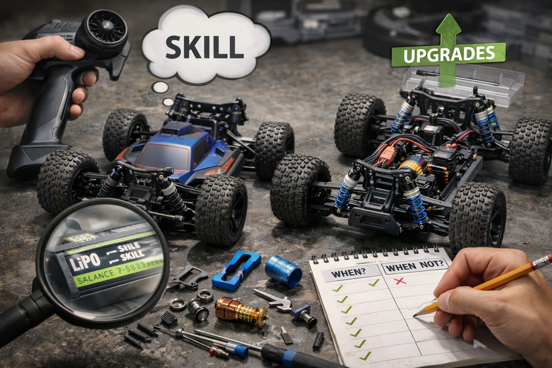 32 / Upgrades vs Skill: When Better RC Parts Help (and When They Don’t)