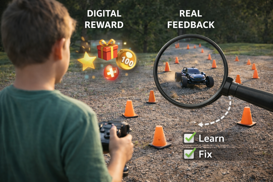 36 / RC Cars and Attention: Why Real Feedback Beats Digital Rewards