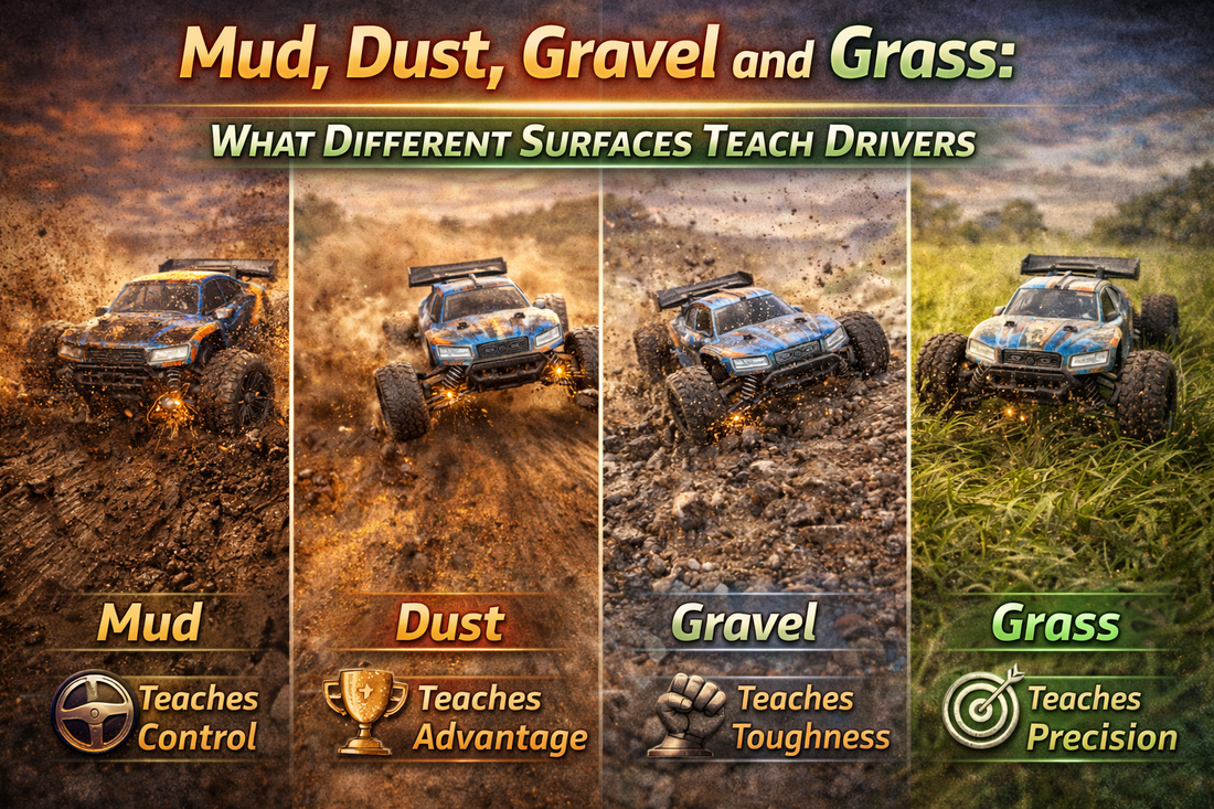 26/ Mud, Dust, Gravel and Grass: What Different Surfaces Teach Drivers