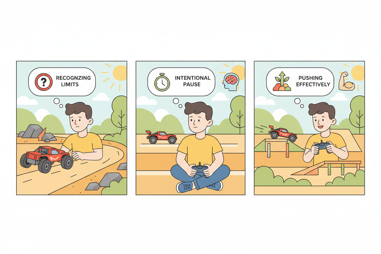 45 / When to Push, When to Pause: Learning Limits Through RC