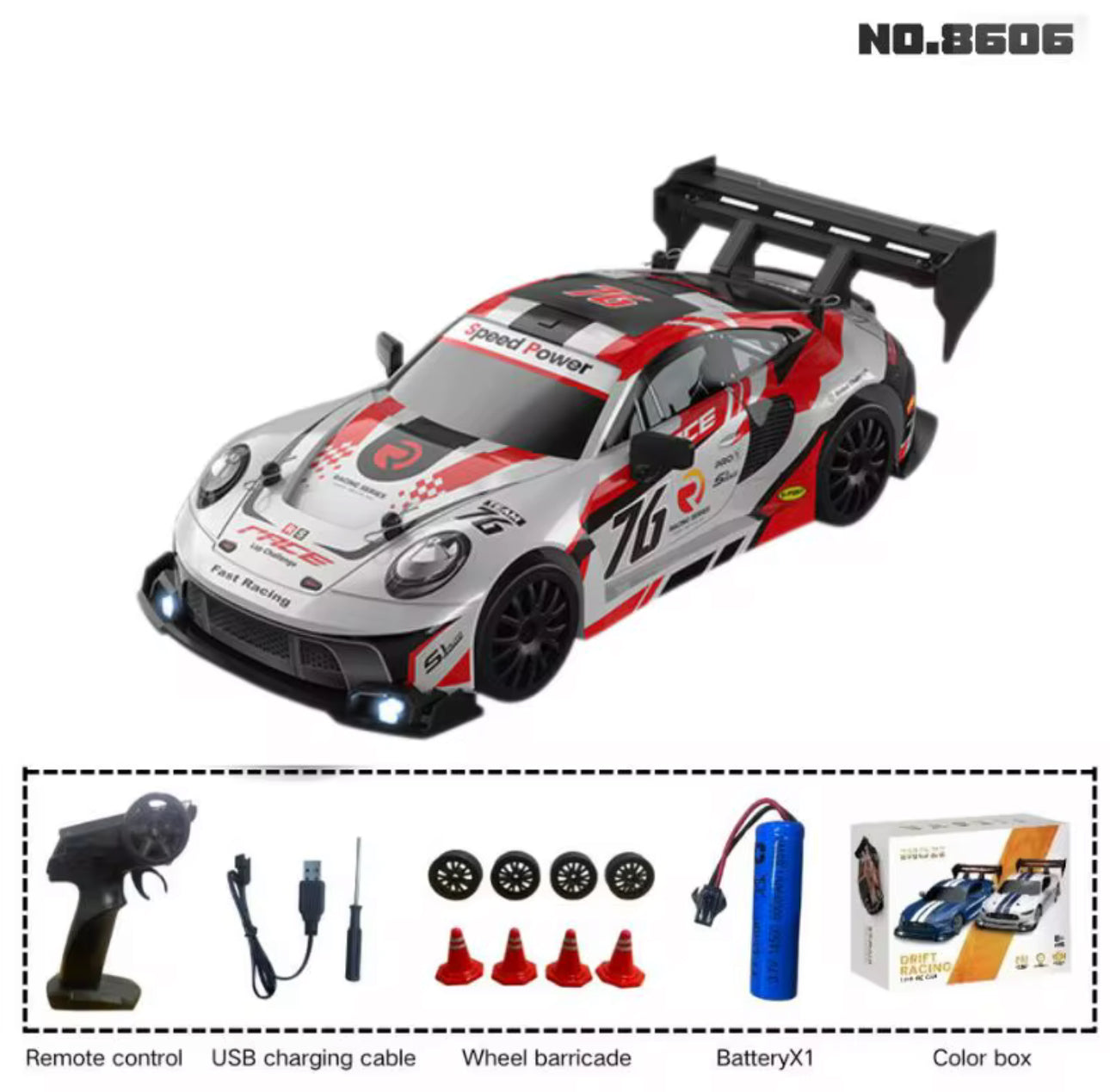 **Coming Soon** GTR-Turbo Vortex Drift Car RC 1/24 +2 batteries