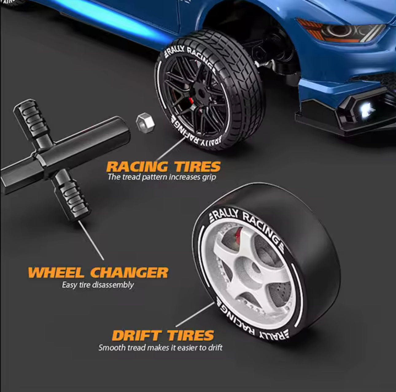 **Coming Soon** GTR-Turbo Vortex Drift Car RC 1/24 +2 batteries