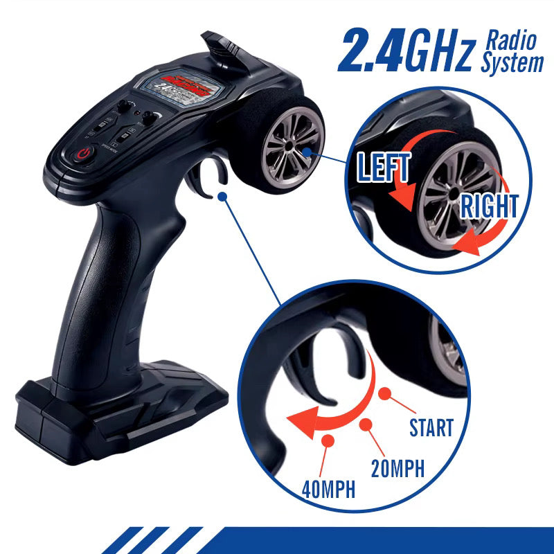 Hoshi 46km/h RC Monster Truck – 1:10 Scale, with 2 batteries