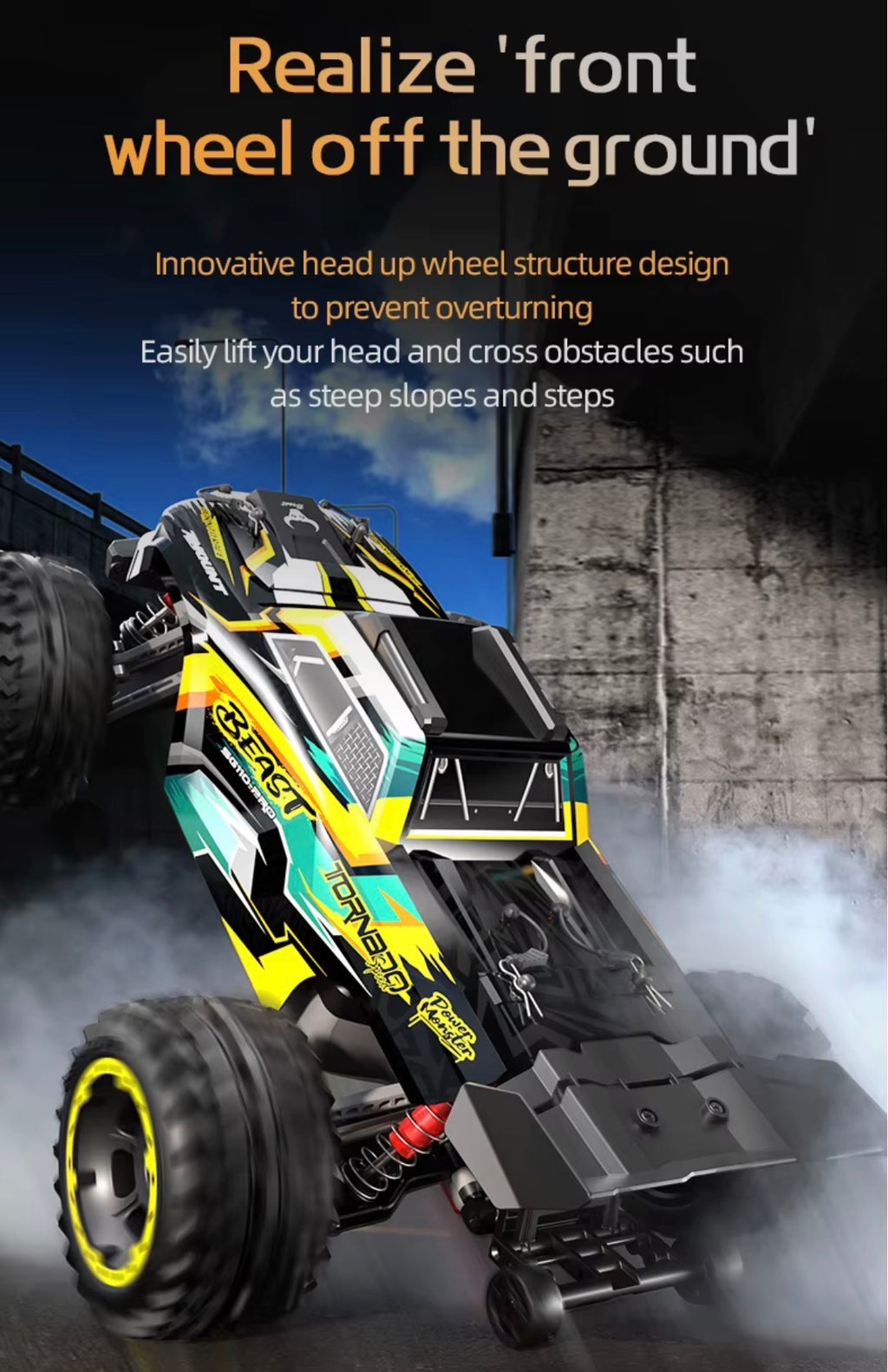 SG110 PRO 1:10 4WD RC Off Road Monster Truck RTR 40km/h Metal Shocks.