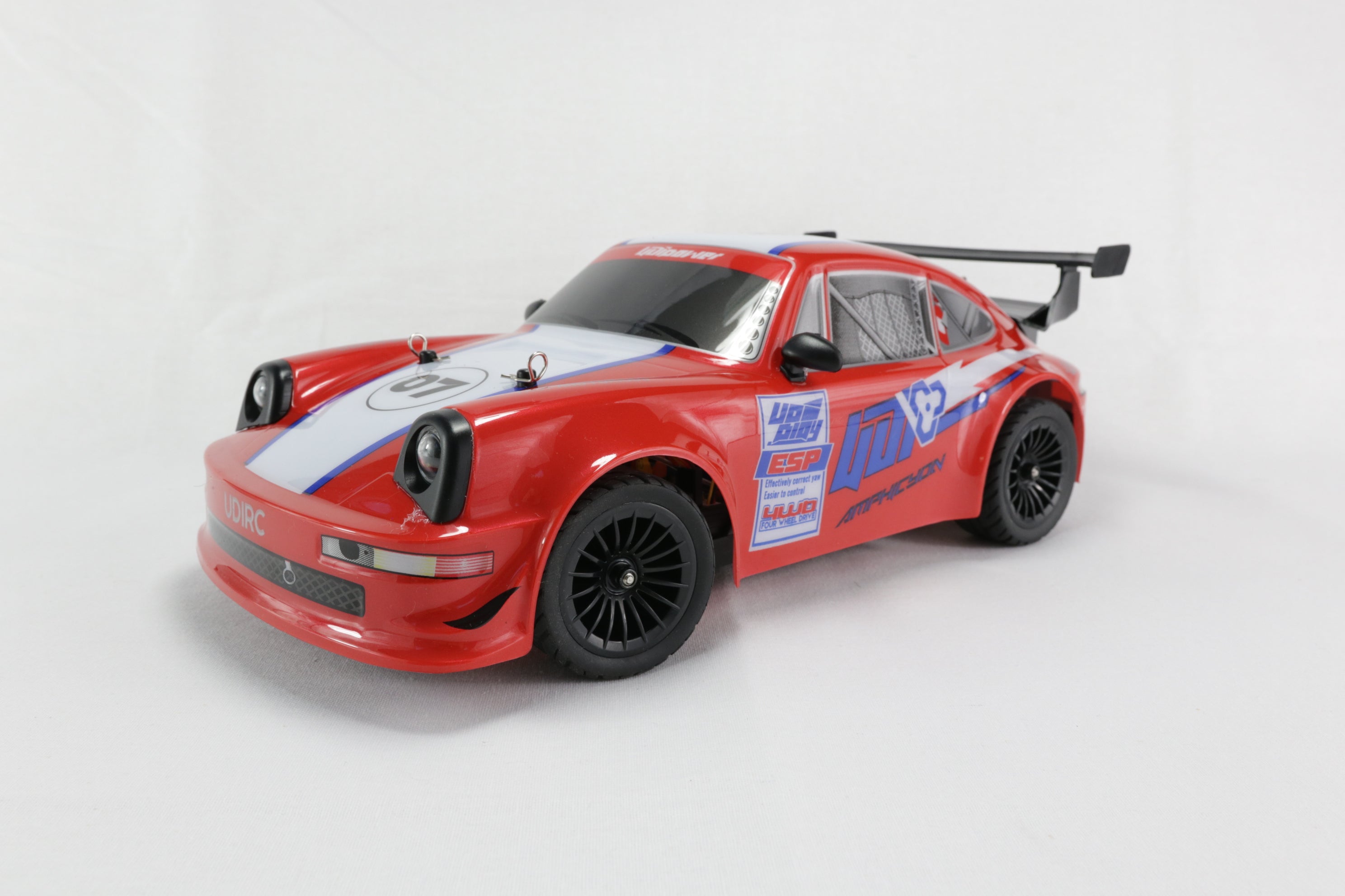 UDIRC 1:16 Brushless RC Drift Car – 4WD, ESP Gyro, LED Lights (30+ mph)