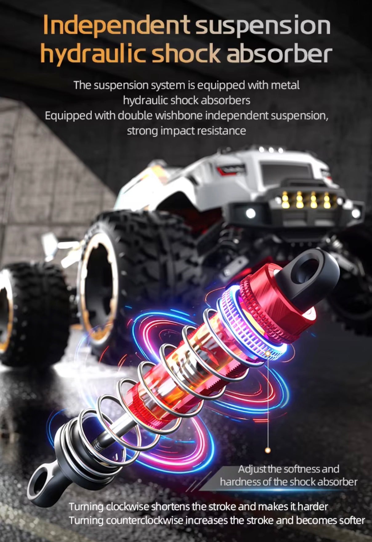 SG110 PRO 1:10 4WD RC Off Road Monster Truck RTR 40km/h Metal Shocks.