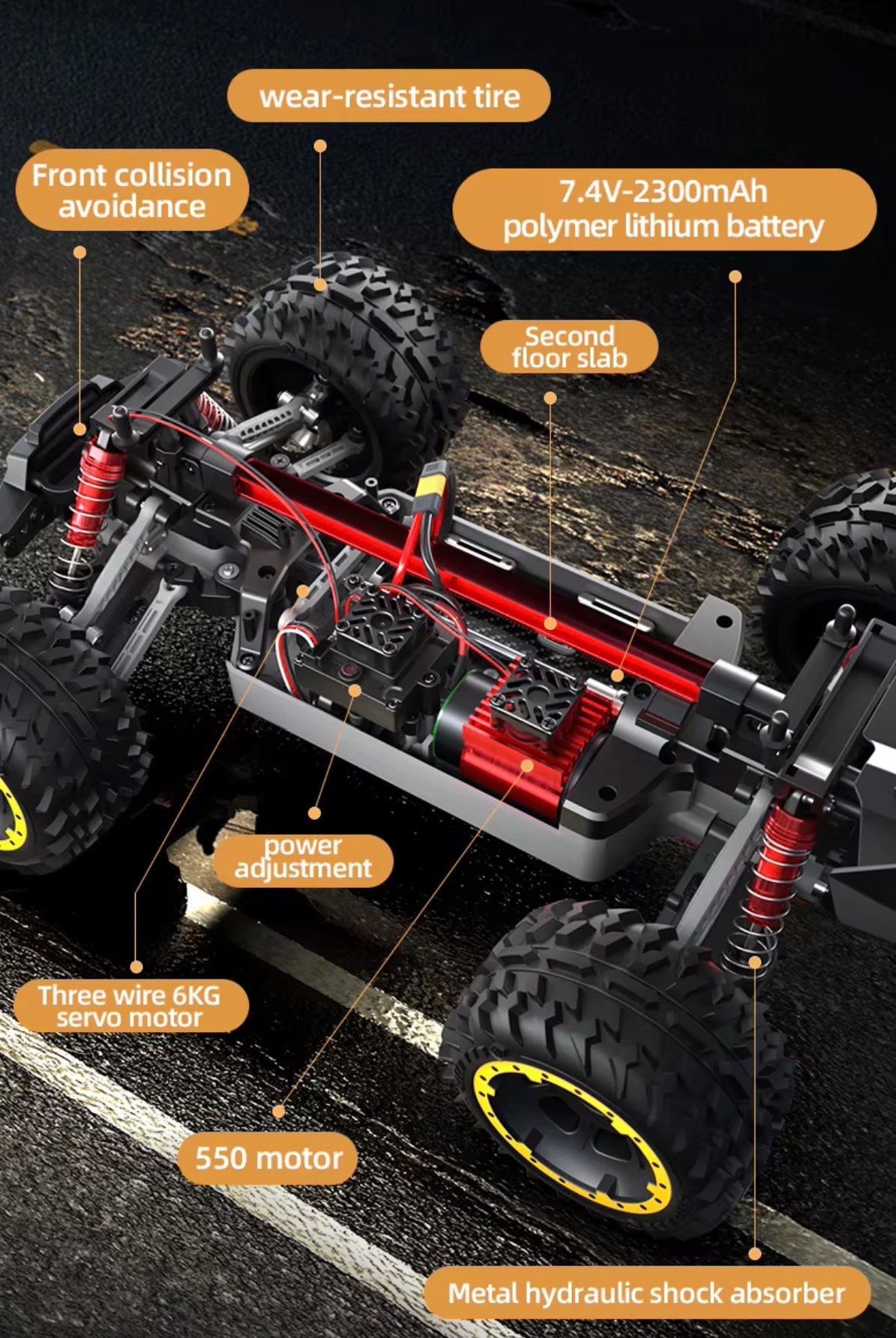 SG110 PRO 1:10 4WD RC Off Road Monster Truck RTR 40km/h Metal Shocks.