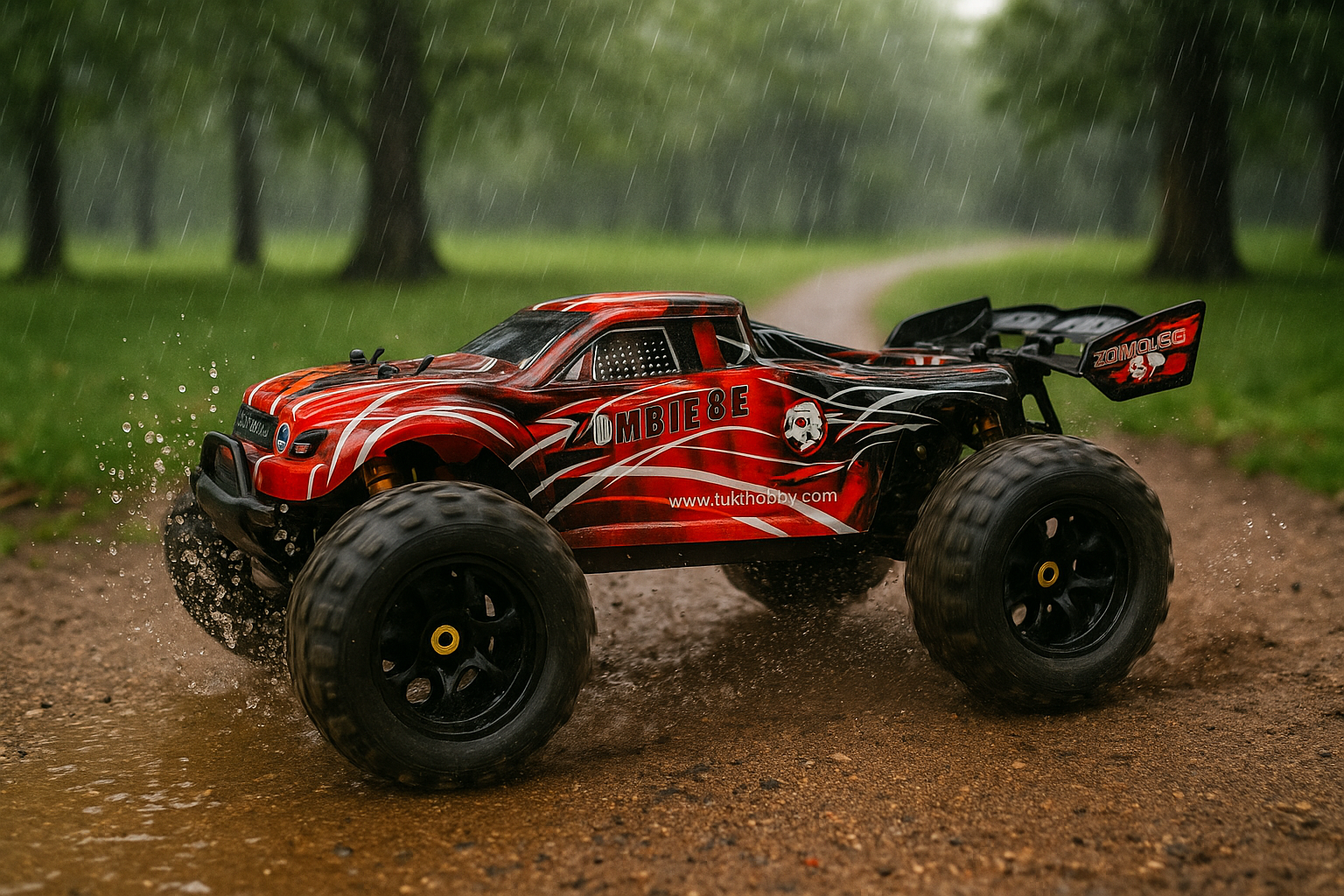 Zombie 8E - Quality RC Monster Truck – 1:8 Scale 4x4 Brushless 43mph (70km/h)