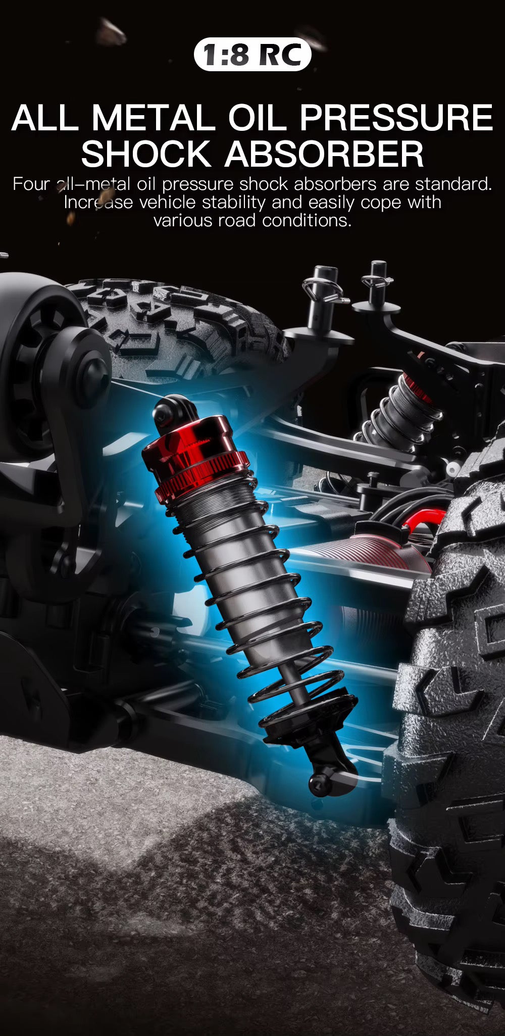 Raptor II 100km/h RC Monster Truck – 1:8 Scale Brushless Racing Beast