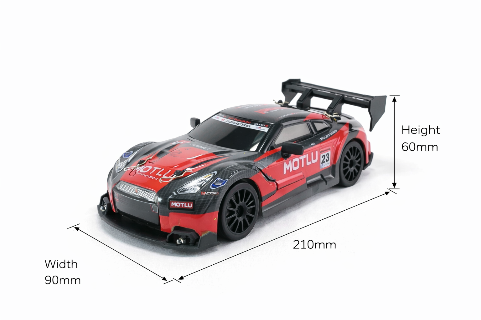 GTR-WildStrike GT-Red - Drift Car RC 1/24 +2 batteries