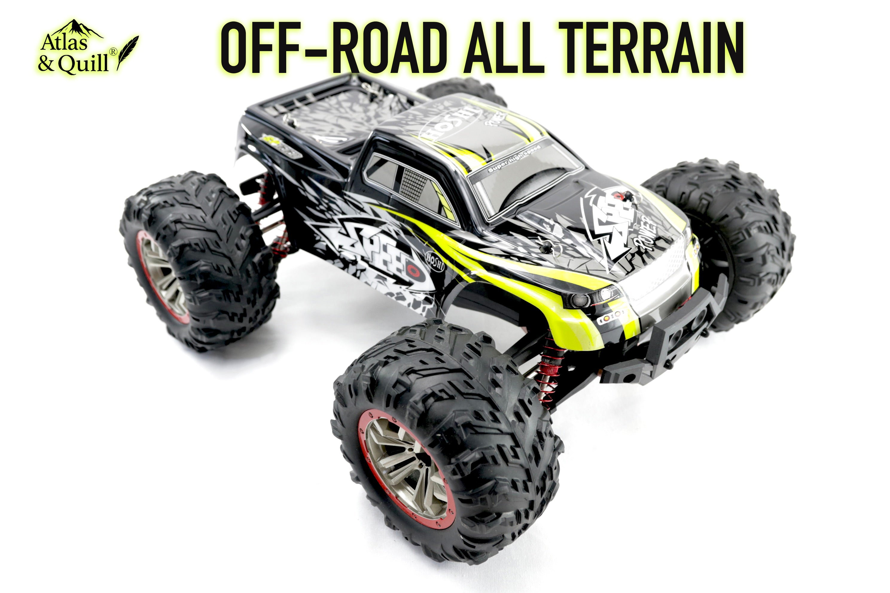 Hoshi 46km/h RC Monster Truck – 1:10 Scale, with 2 batteries