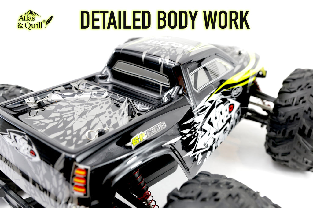 Hoshi 46km/h RC Monster Truck – 1:10 Scale, with 2 batteries