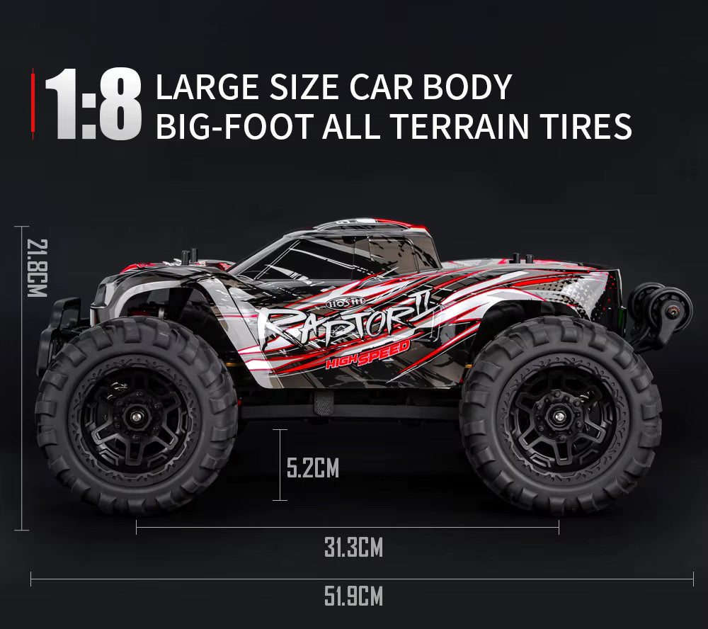 Raptor II 100km/h RC Monster Truck – 1:8 Scale Brushless Racing Beast