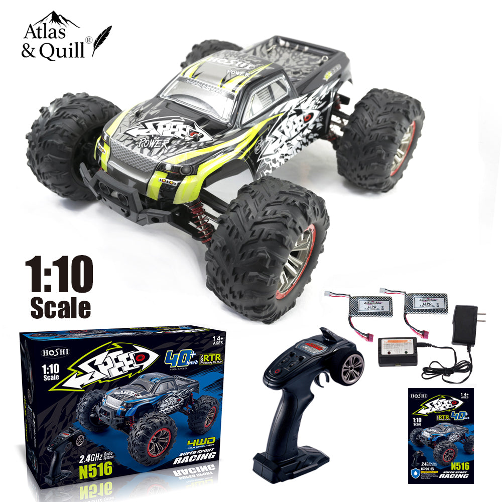 Hoshi 46km/h RC Monster Truck – 1:10 Scale, with 2 batteries