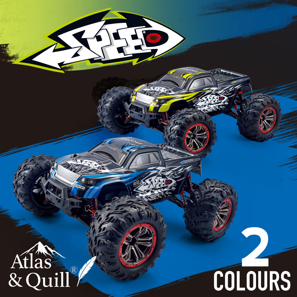 Hoshi 46km/h RC Monster Truck – 1:10 Scale, with 2 batteries